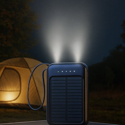 Batterie lithium solaire fait aussi lampe torche