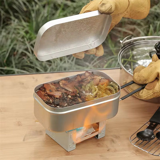 Repas chaud cuit sur le réchaud trek PocketFlam